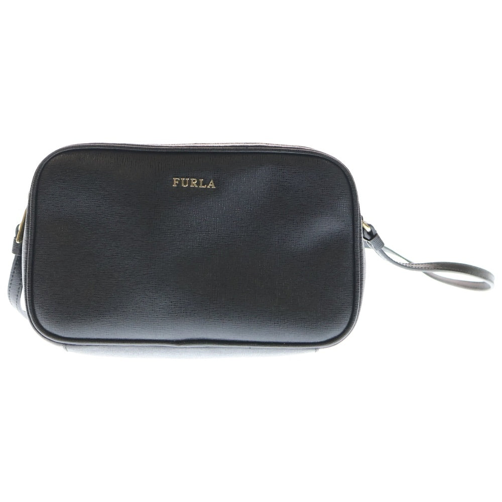 FURLA(フルラ) リリー ロゴモチーフ レザー ショルダーバッグ ブラック レディース