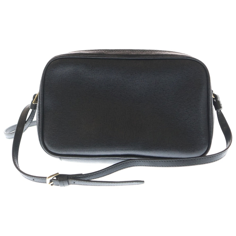 希少✨極美品✨フルラ　リリー　ショルダーバッグ　ダブルファスナー　レザー　黒 極美品 フルラ レザー ショルダーバッグ リリー 斜め掛け ダブル