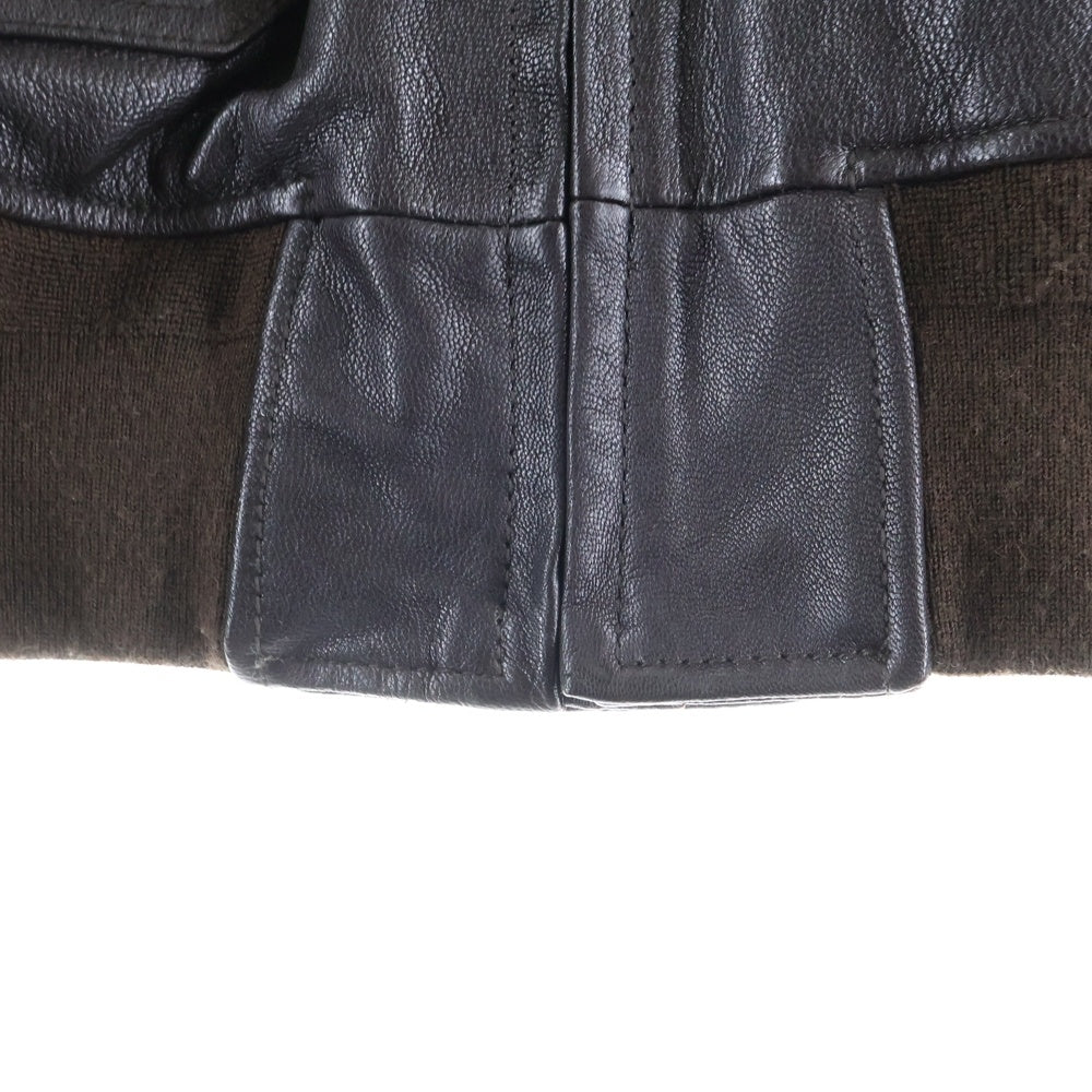 AVIREX(アヴィレックス) G-1 TOP GUN GOAT ジーワン トップ ガン ゴートレザー シングルライダースムートンジャケット ブラウン 6101063