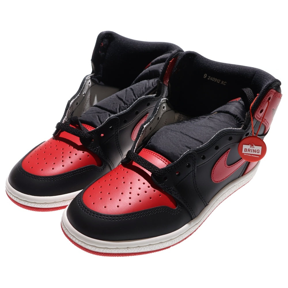 NIKE(ナイキ) AIR JORDAN 1 HIGH 85 BRED エア ジョーダン 1 ブレッド ハイカットスニーカー ブラック/レッド US9/27cm HV6674-067