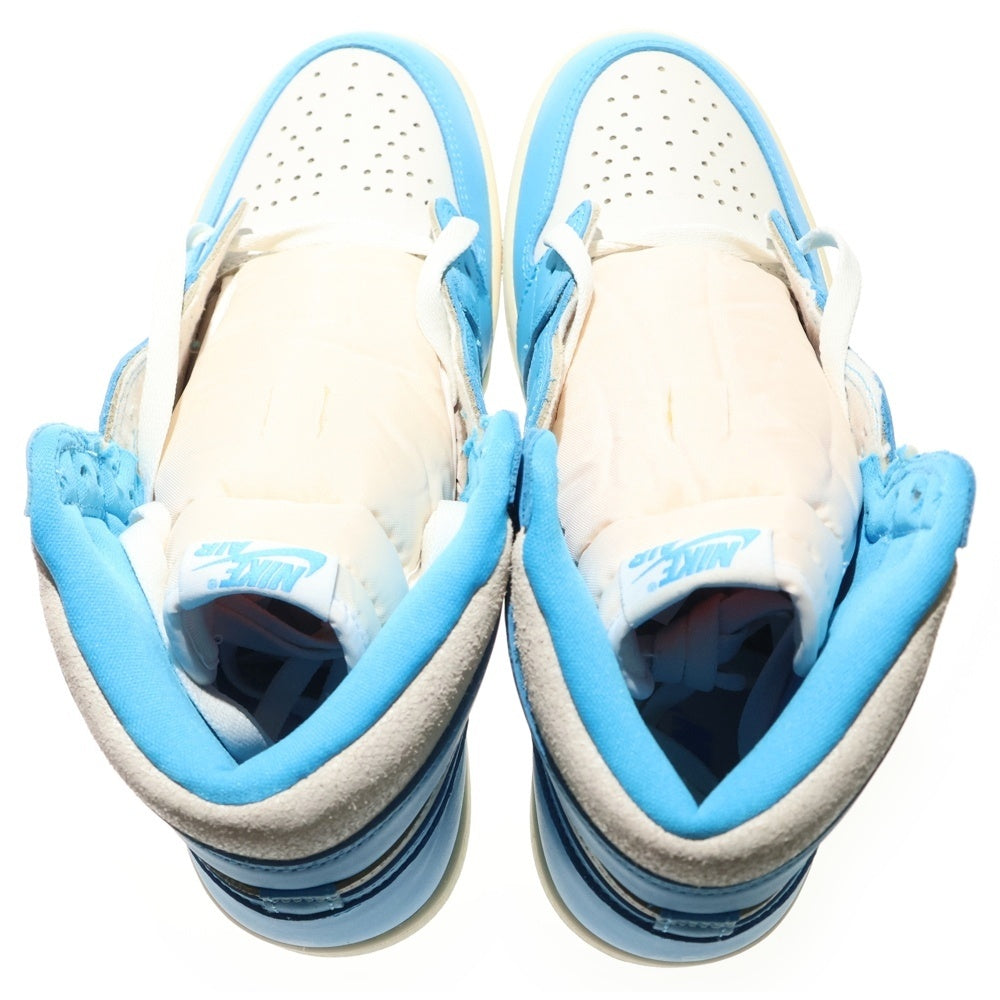 NIKE(ナイキ) AIR JORDAN 1 RETRO HIGH OG UNC REIMAGINED エア ジョーダン 1 レトロ リイマジンド ハイカットスニーカー ホワイト/ブルー US9/27cm DZ5485-402
