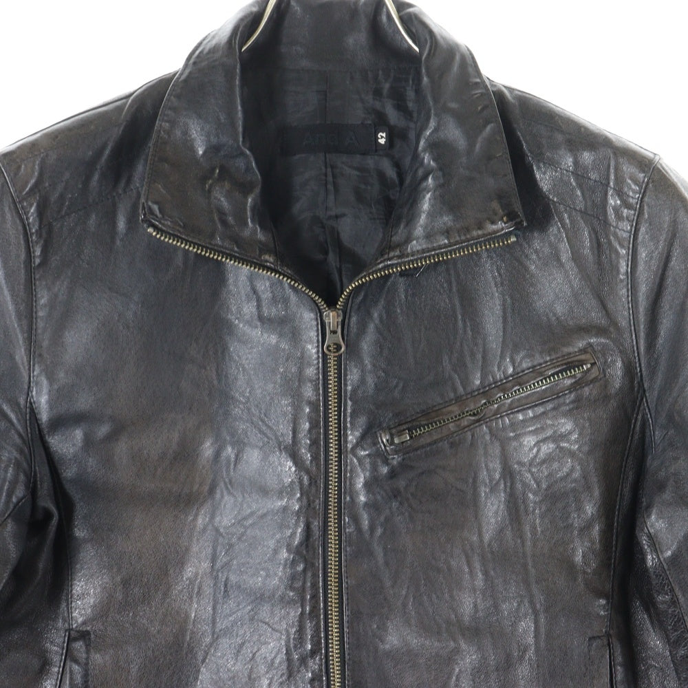NO BRAND(ノーブランド) AND A アンドエー ピッグスキン レザージャケット ブラック 2091004