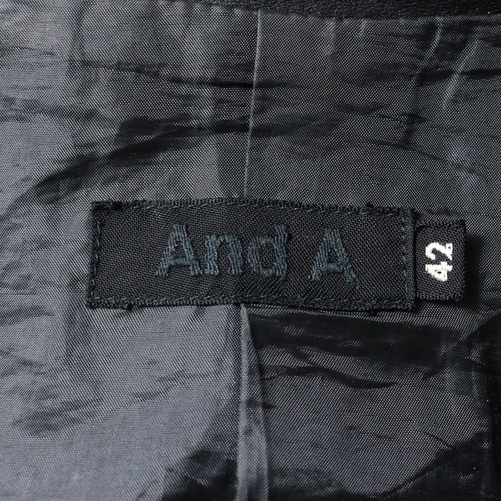 NO BRAND(ノーブランド) AND A アンドエー ピッグスキン レザージャケット ブラック 2091004