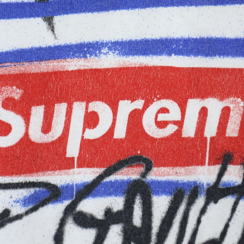 SUPREME(シュプリーム) 19SS ×JEAN PAUL GAULTIER ジャンポールゴルチエ フロントデザイン クルーネック カットソー 半袖Tシャツ ホワイト