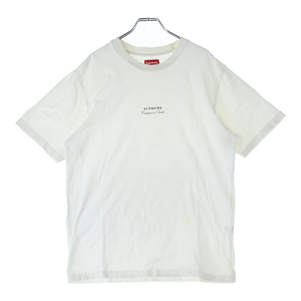 SUPREME(シュプリーム) 19SS Qualite Tee フロントロゴデザイン クルーネック カットソー 半袖Tシャツ ホワイト