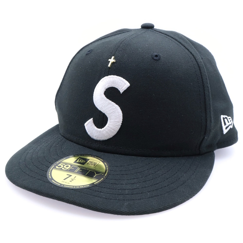 SUPREME(シュプリーム) 24SS ×NEW ERA Gold Cross S Logo Cap ニューエラ ゴールド クロス エスロゴデザイン ベースボールキャップ ブラック