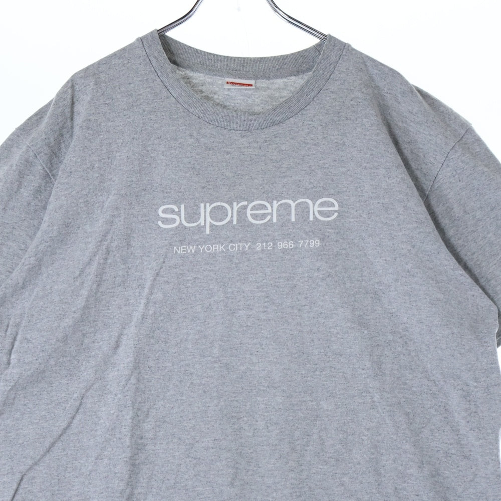 SUPREME(シュプリーム) 20SS Shop Tee フロントロゴデザイン クルーネック カットソー 半袖Tシャツ グレー