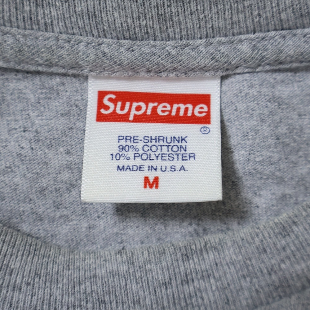 SUPREME(シュプリーム) 20SS Shop Tee フロントロゴデザイン クルーネック カットソー 半袖Tシャツ グレー