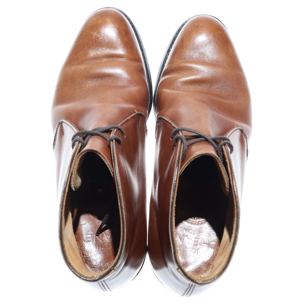JOSEPH CHEANEY&SONS(ジョセフ チーニー アンドサンズ) UK製 レザー レースアップ チャッカブーツ ブラウン レディース