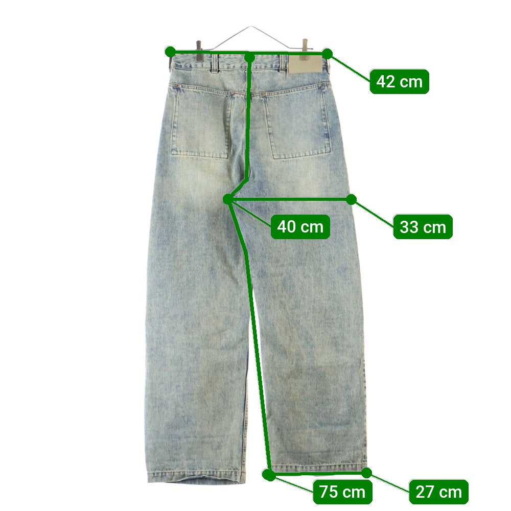 entire studios(エンタイア スタジオ) GEM JEANS/SURFACE WAVE ゲムジーンズ サーフェイスウェーブ ワイドストレートデニムパンツ インディゴ ES2431SW