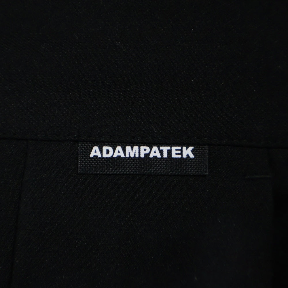 NO BRAND(ノーブランド) ADAMPATEK アダムパテック Generous Tuck Relax Pants ジェネラスタック リラックスパンツ ブラック AP2428001