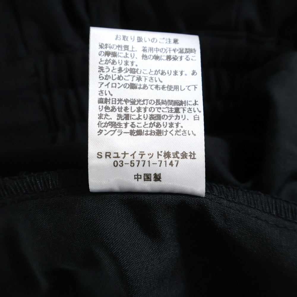 NO BRAND(ノーブランド) ADAMPATEK アダムパテック Generous Tuck Relax Pants ジェネラスタック リラックスパンツ ブラック AP2428001