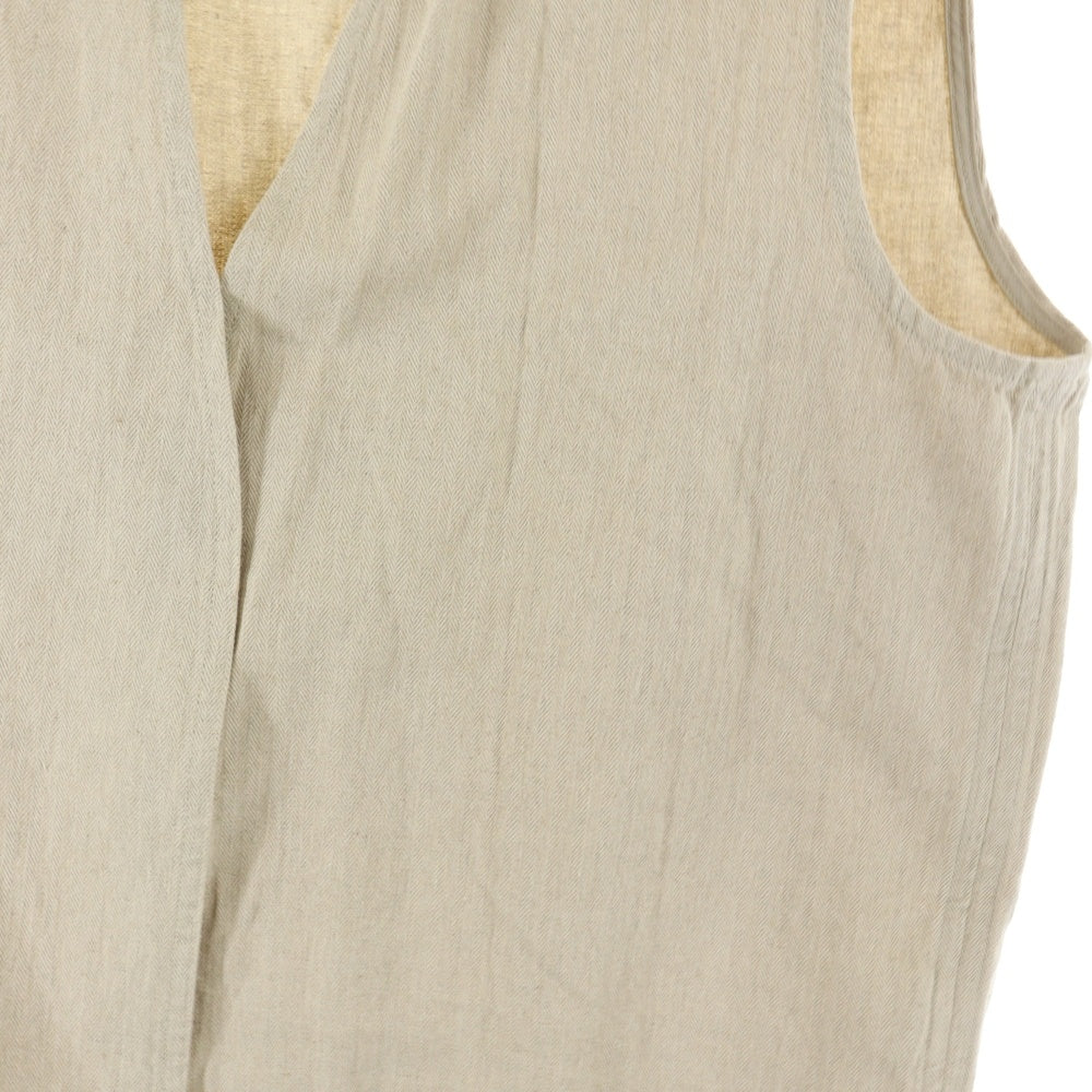 JOURNAL STANDARD(ジャーナルスタンダード) リネン混 ヘリンボーンベスト アイボリー 24-011-600-2160-1-0