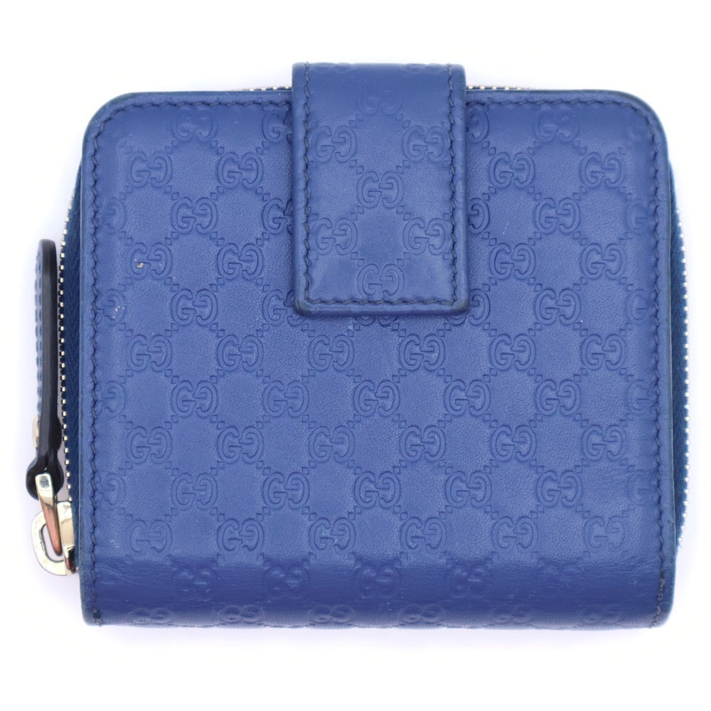 GUCCI(グッチ) マイクログッチシマ エンボス GG 総柄 レザーウォレット