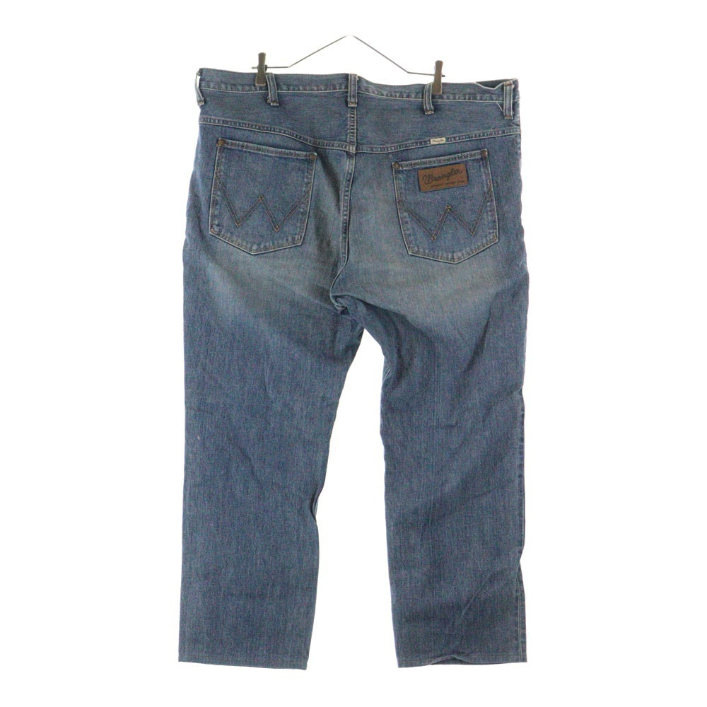 Wrangler(ラングラー) ユーズド プロセシング ボタンフライ ストレートデニムパンツ インディゴブルー W01303