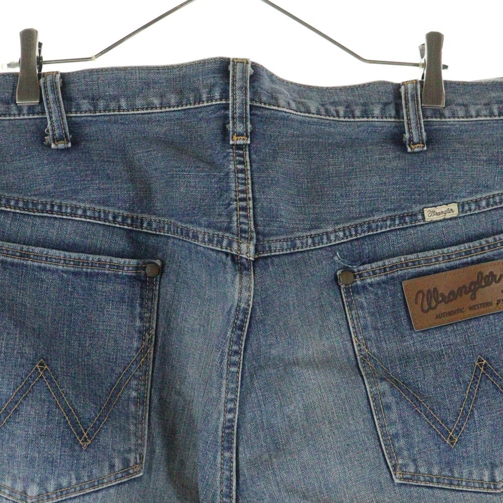 Wrangler(ラングラー) ユーズド プロセシング ボタンフライ ストレートデニムパンツ インディゴブルー W01303