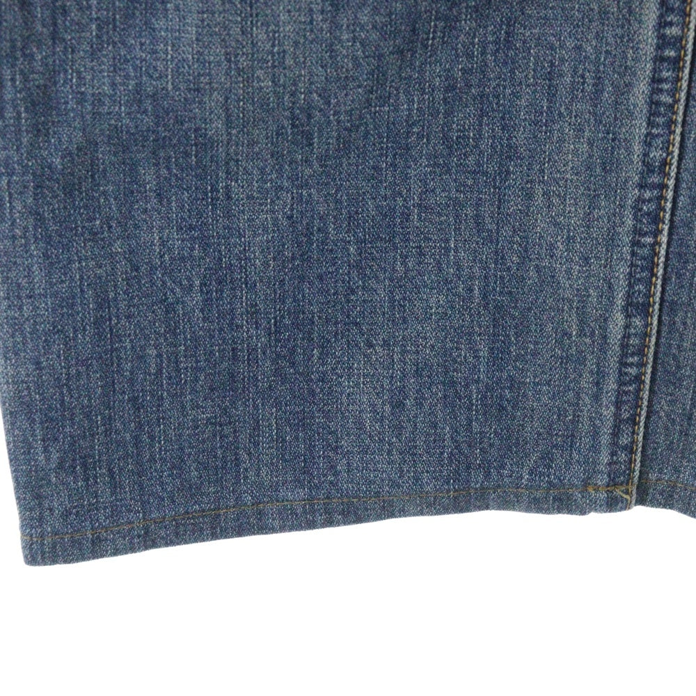 Wrangler(ラングラー) ユーズド プロセシング ボタンフライ ストレートデニムパンツ インディゴブルー W01303
