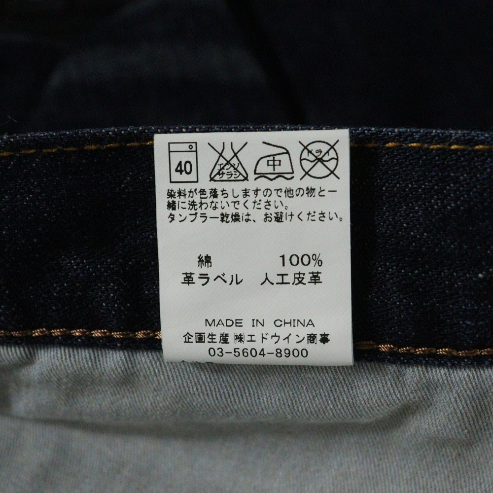 Wrangler(ラングラー) ユーズド プロセシング ボタンフライ ストレートデニムパンツ インディゴ W01303