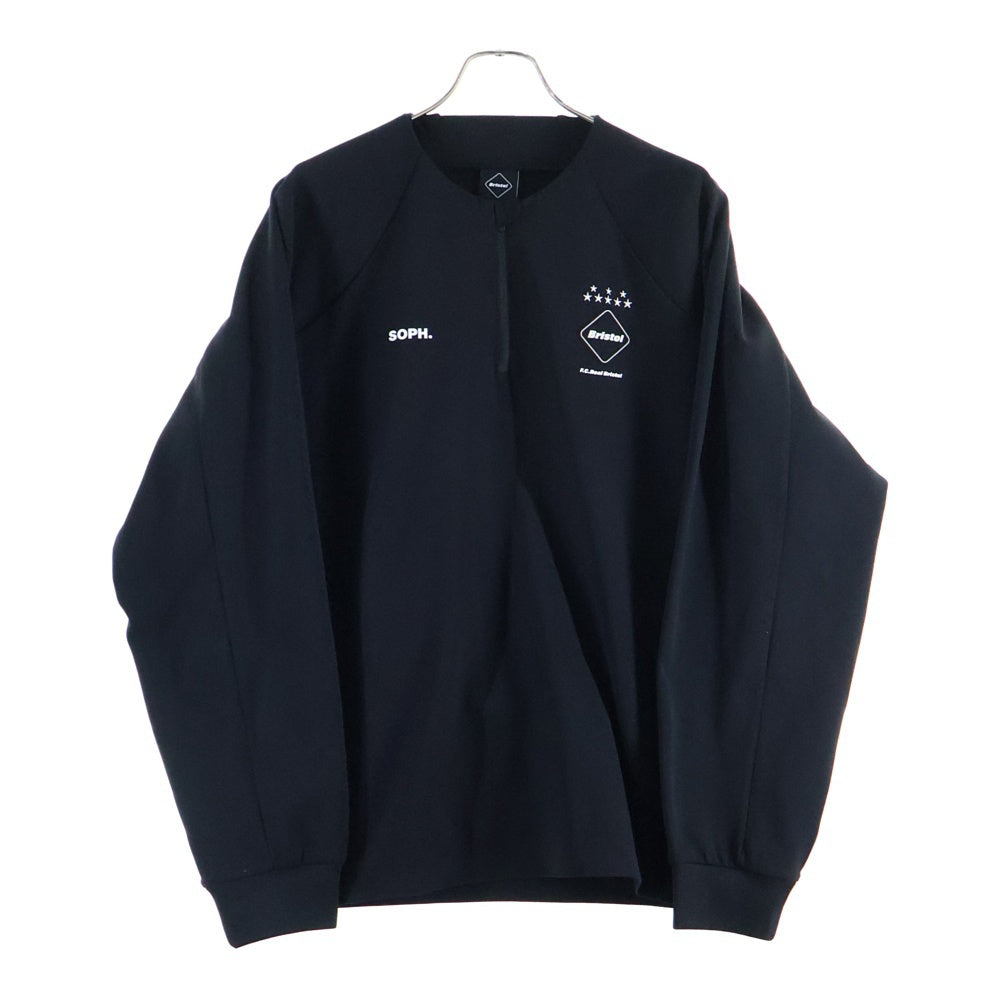 F.C.R.B./F.C.Real Bristol/FCRB(エフシーアールビー/エフシーレアルブリストル) 25SS PDK HALF ZIP TOP ピーディーケー ハーフ ジップ トップ カットソー ブラック FCRB-250032