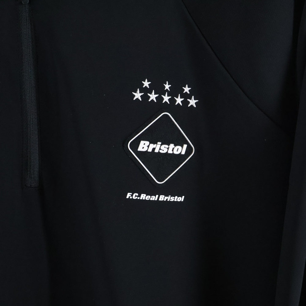 F.C.R.B./F.C.Real Bristol/FCRB(エフシーアールビー/エフシーレアルブリストル) 25SS PDK HALF ZIP TOP ピーディーケー ハーフ ジップ トップ カットソー ブラック FCRB-250032