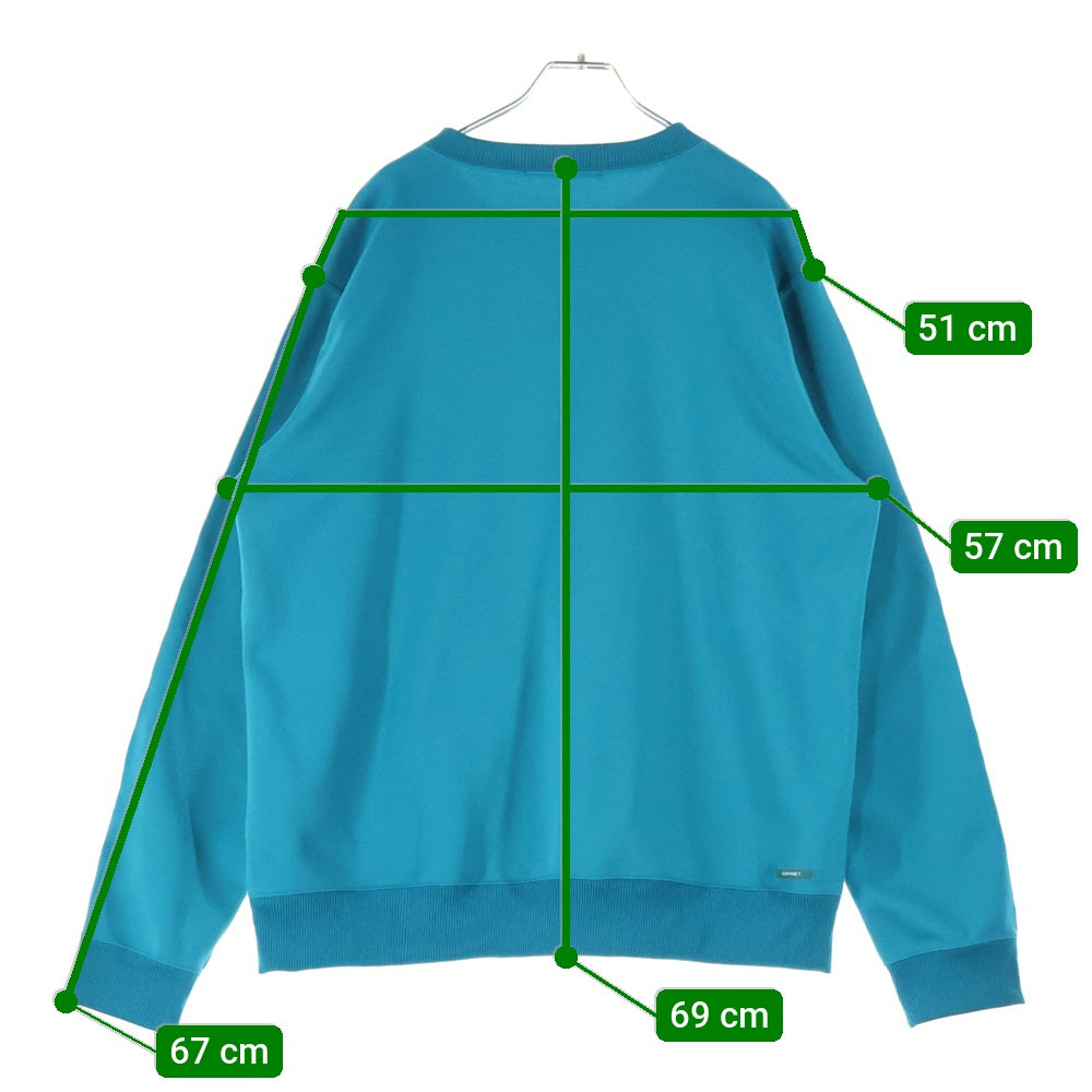 SOPHNET.(ソフネット) 23SS SWITCHING COLOR CREWNECK SWEAT スイッチング カラー クルーネックスウェットトレーナー ホワイト/グリーン SOPH-230060