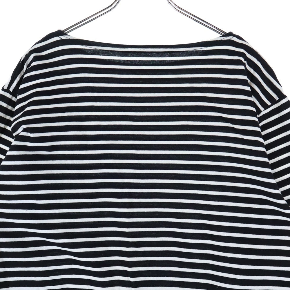 SOPHNET.(ソフネット) 16SS サイドリフレクター ボーダー柄 ラウンドネック長袖Tシャツ カットソー ブラック/ホワイト/イエロー SOPH-160002