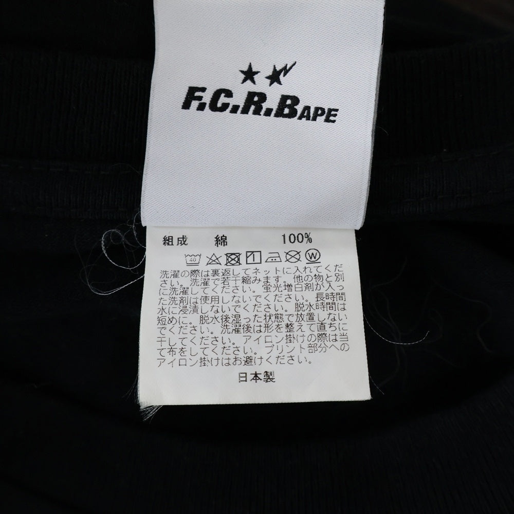 F.C.R.B./F.C.Real Bristol/FCRB(エフシーアールビー/エフシーレアルブリストル) ×A BATHING APE SHARK TEE ア ベイシング エイプ シャークプリント クルーネック半袖Tシャツ カットソー ブラック