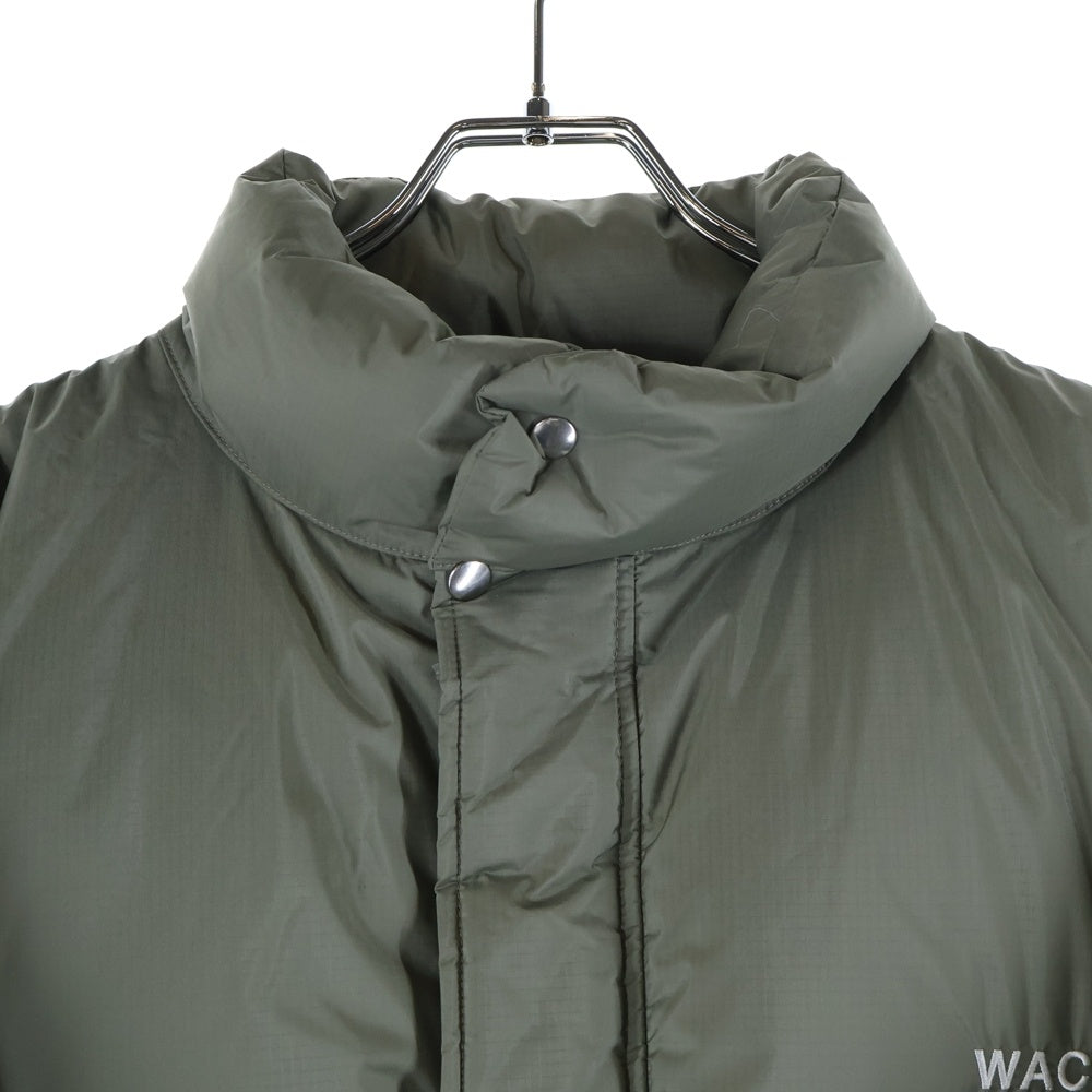 WACKO MARIA(ワコマリア) ×NANGA DOWN JACKET TYPE-1 ナンガ ロゴ刺繍 ジップアップ ダウンジャケット カーキ 23B76
