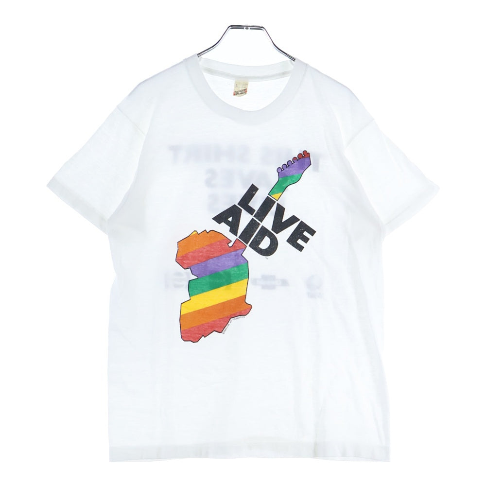 VINTAGE(ヴィンテージ) 80S VINTAGE 57 LIVE AID ライブエイド ヴィンテージ プリントTシャツ 半袖カットソー ホワイト