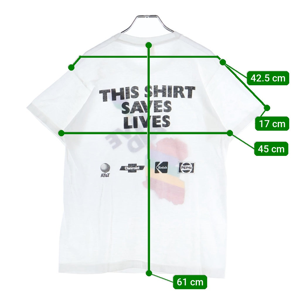 VINTAGE(ヴィンテージ) 80S VINTAGE 57 LIVE AID ライブエイド ヴィンテージ プリントTシャツ 半袖カットソー ホワイト