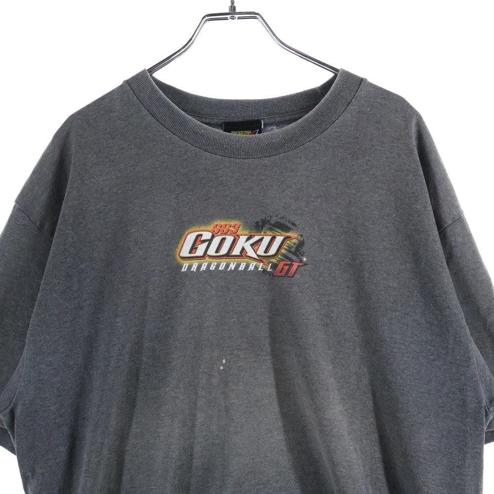 VINTAGE(ヴィンテージ) 00S DRAGON BALL GT GOKU ドラゴンボール 悟空 スーパーサイヤ人 3 バックプリントTシャツ 半袖カットソー ブラック