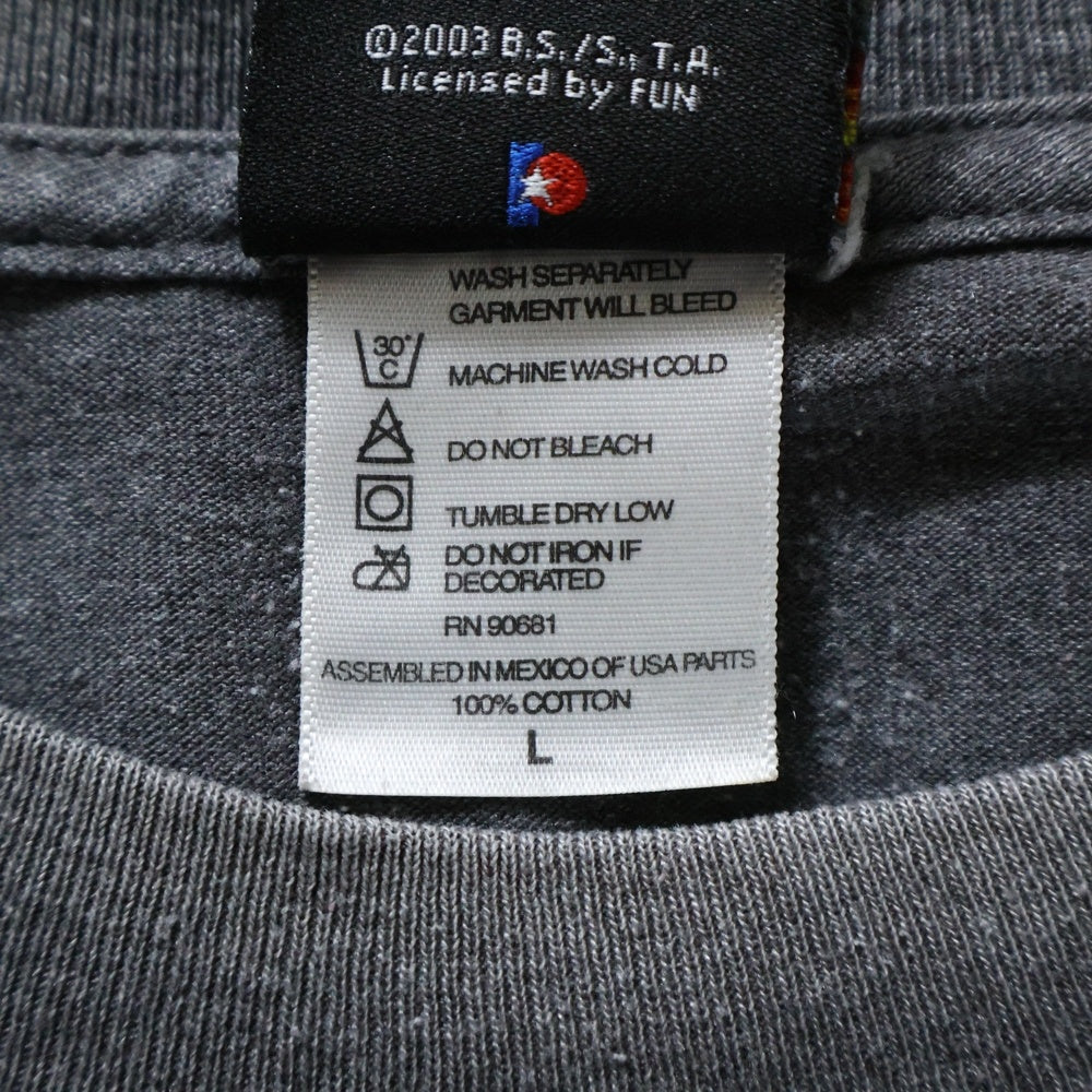 VINTAGE(ヴィンテージ) 00S DRAGON BALL GT GOKU ドラゴンボール 悟空 スーパーサイヤ人 3 バックプリントTシャツ 半袖カットソー ブラック