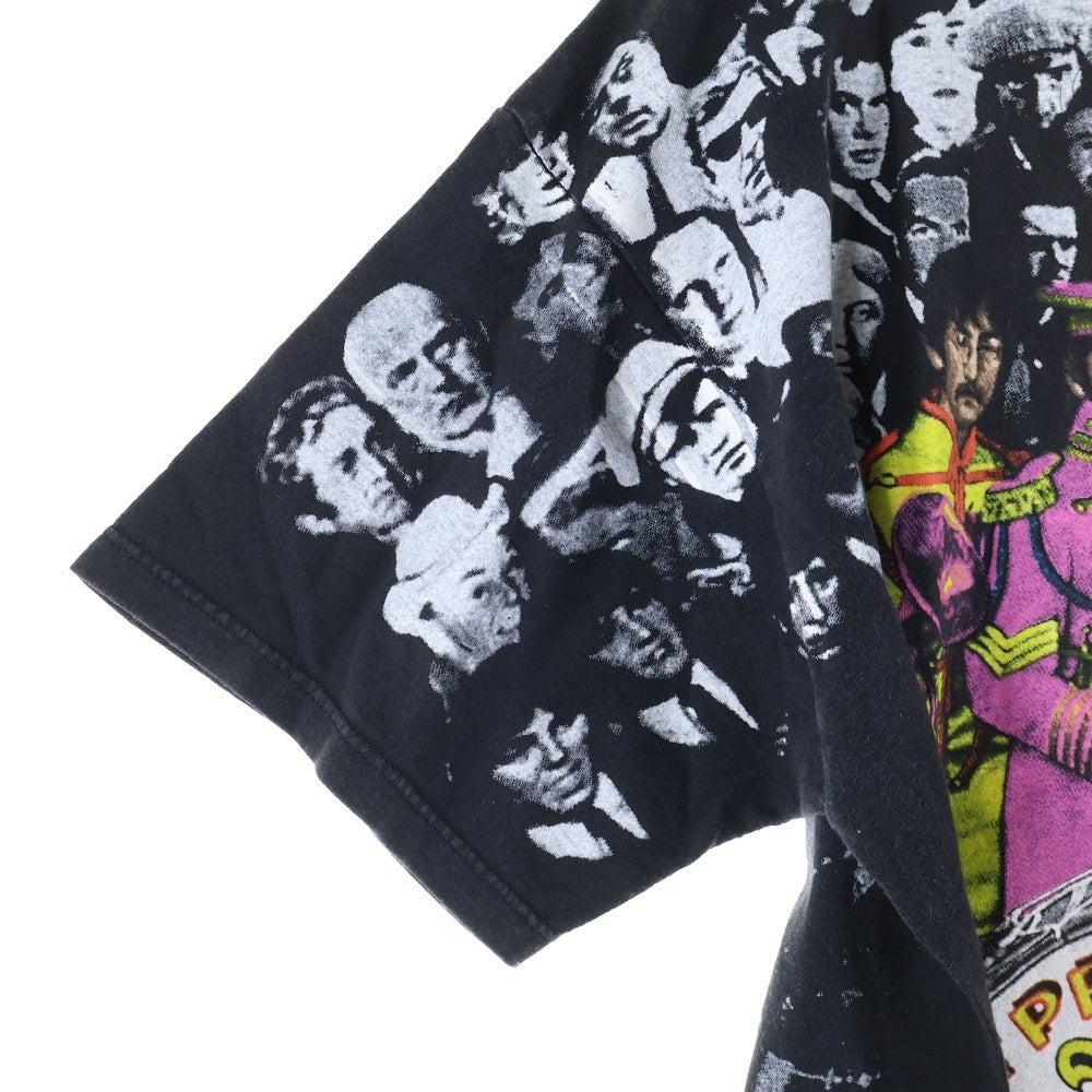 VINTAGE(ヴィンテージ) 90S VINTAGE THE BEATLES Sgt. Pepper's Lonely Hearts Club Band ビートルズ ヴィンテージプリントTシャツ 半袖カットソー 総柄 ブラック