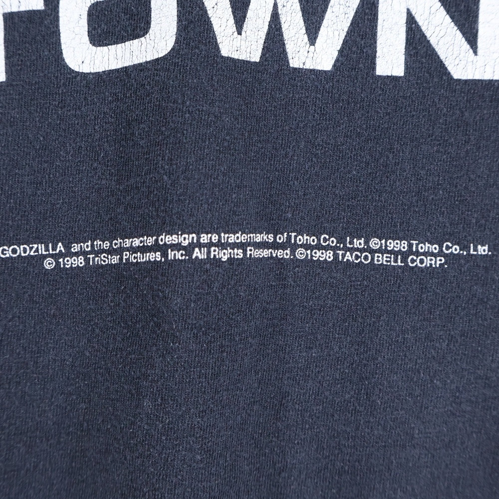 VINTAGE(ヴィンテージ) 90S VINTAGE GODZILLA GUESS WHO'S COMING TOWN ゴジラ ヴィンテージプリントTシャツ 半袖カットソー ブラック