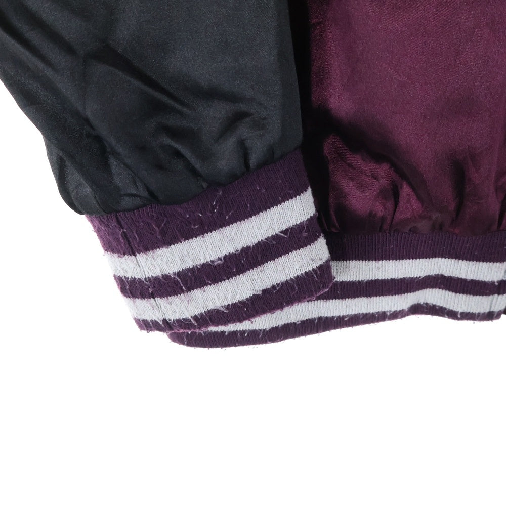 NO BRAND(ノーブランド) Harry Potter HOGWARTS ハリーポッター ホグワーツ サテンジャケット ブラック/パープル