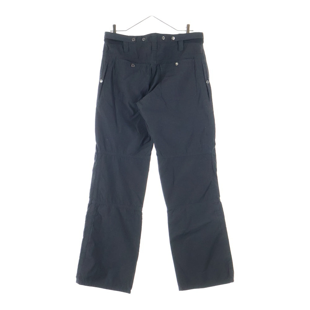 D&G(ディーアンドジー) ボタンフライ スナップアジャスター ナイロンパンツ ブラック