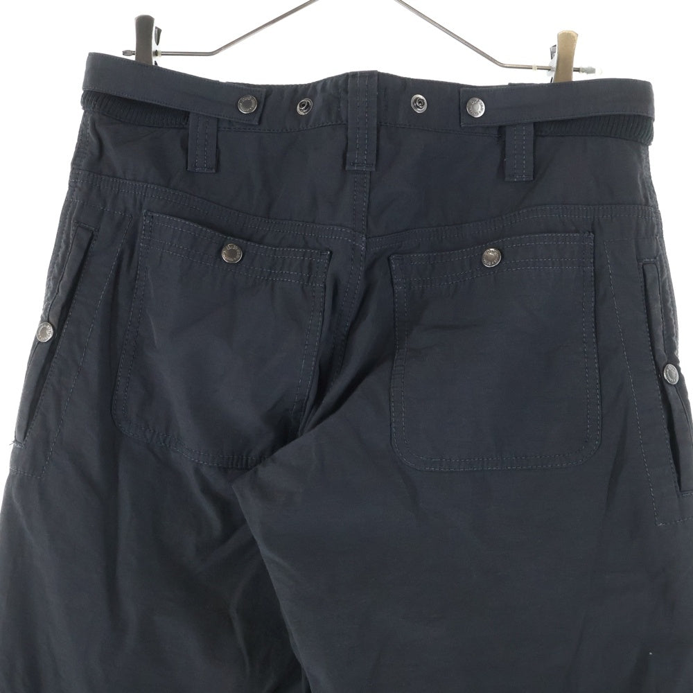 D&G(ディーアンドジー) ボタンフライ スナップアジャスター ナイロンパンツ ブラック