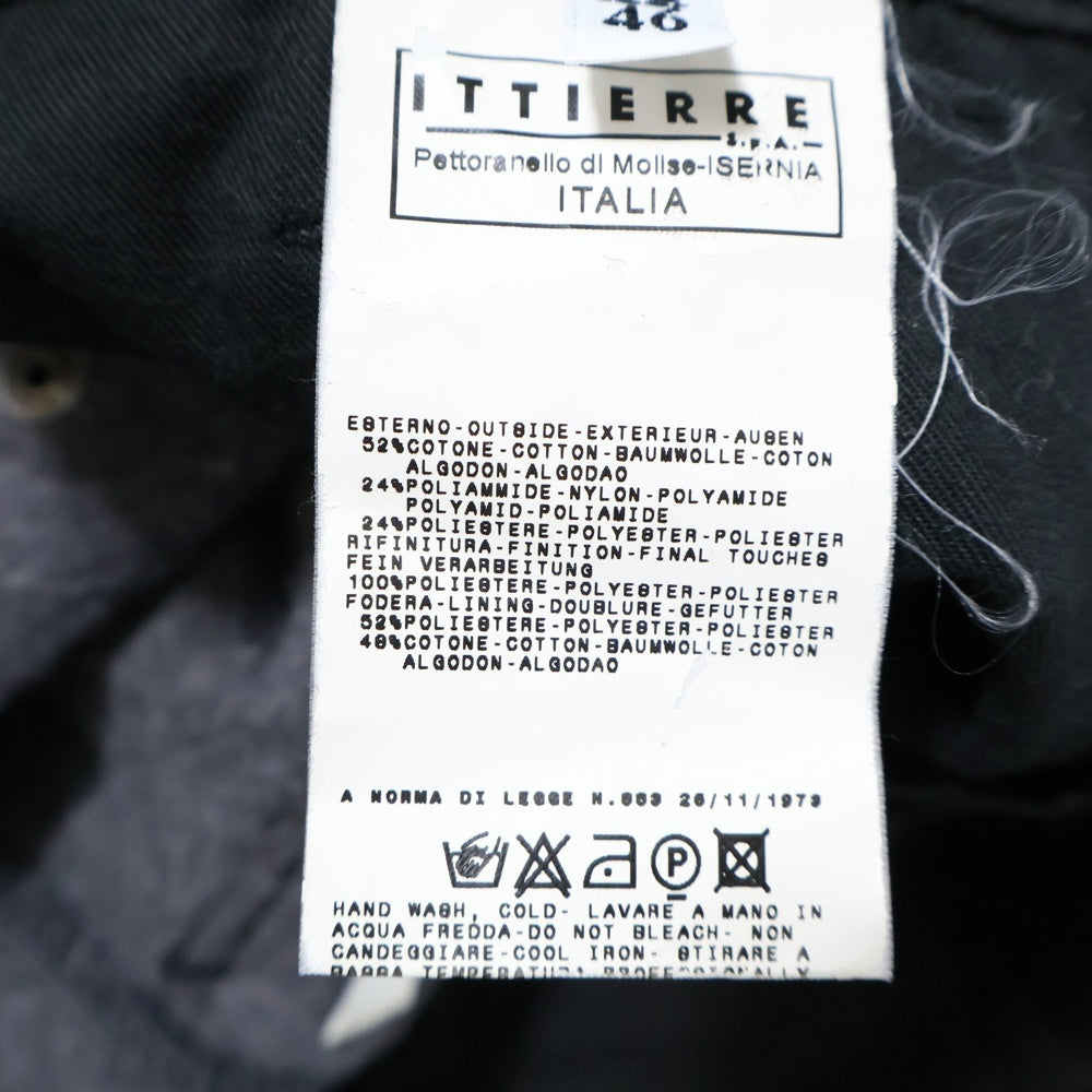 D&G(ディーアンドジー) ボタンフライ スナップアジャスター ナイロンパンツ ブラック