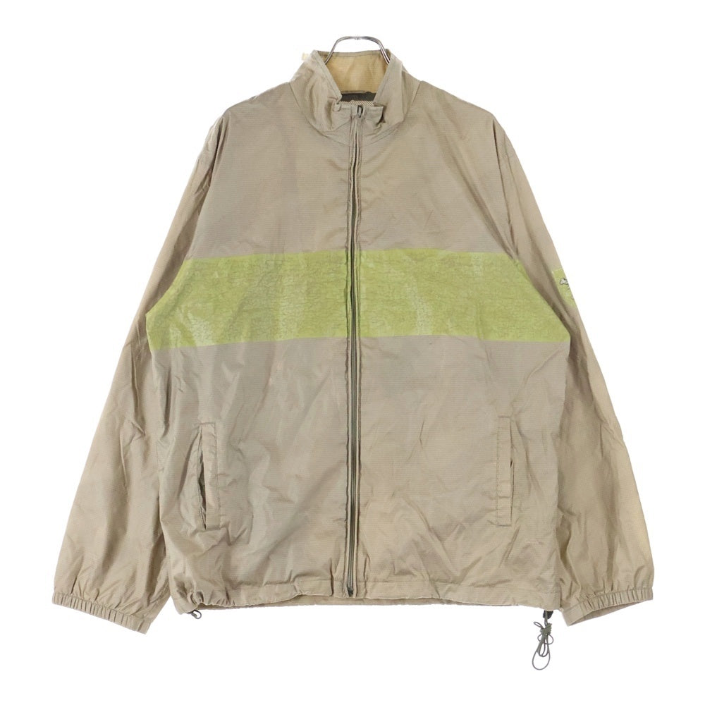 STUSSY(ステューシー) 90S VINTAGE ロゴプリント ナイロン ジップアップジャケット ベージュ