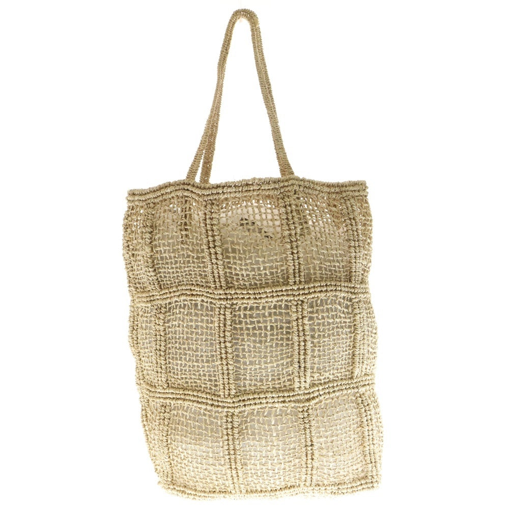 beautiful people(ビューティフルピープル) ABACA KNITTING NAME TOTE アバカ ニッティング ネーム トートバッグ ベージュ