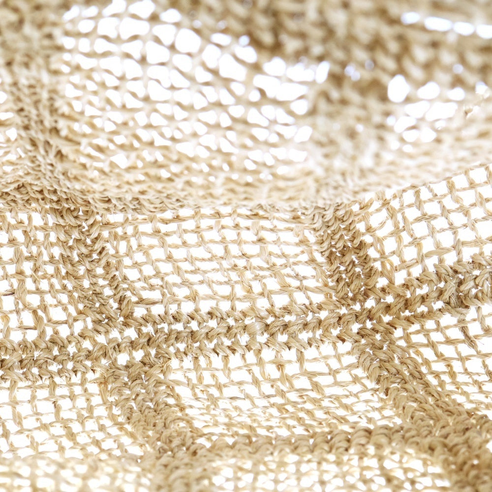 beautiful people(ビューティフルピープル) ABACA KNITTING NAME TOTE アバカ ニッティング ネーム トートバッグ ベージュ