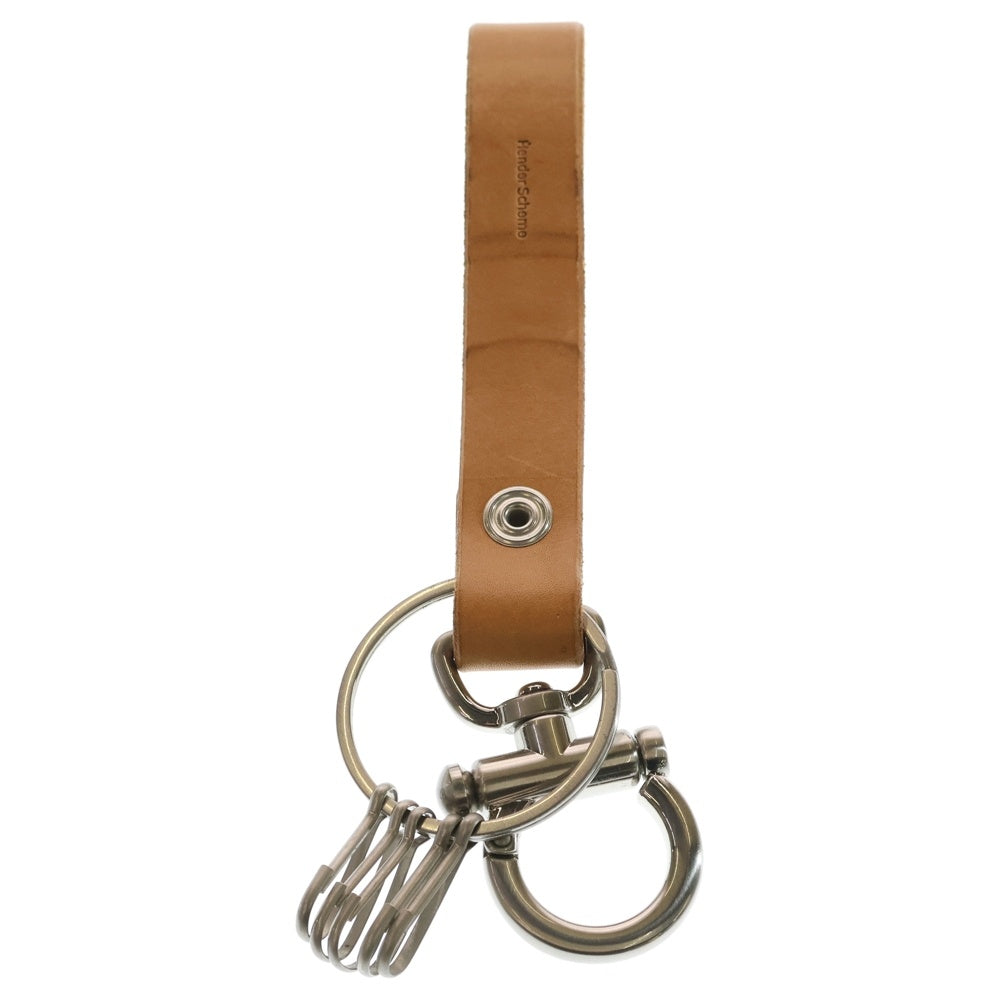 Hender Scheme(エンダースキーマ) KEY FLOCK キーフロック レザー リング ストラップ ブラウン