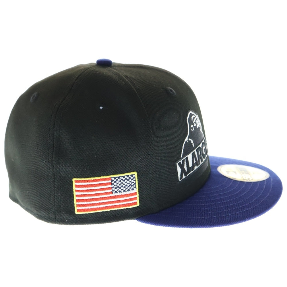 X-LARGE(エクストララージ) ×NEWERA 59FIFTY 2TONE MIX LOGO CAP ニューエラ ツートーンロゴキャップ 帽子 ブルー/ブラック