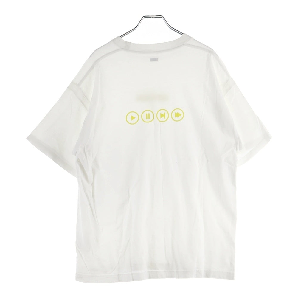 SEQUEL(シークエル) フロントロゴプリント クルーネック 半袖Tシャツ カットソー ホワイト