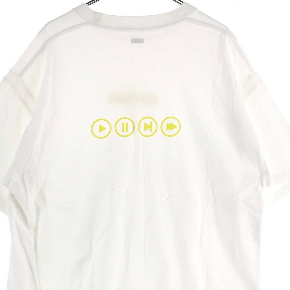 SEQUEL(シークエル) フロントロゴプリント クルーネック 半袖Tシャツ カットソー ホワイト