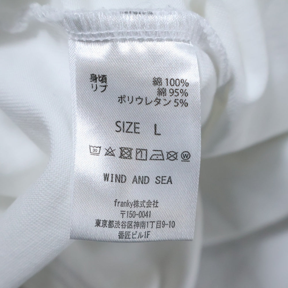 WIND AND SEA(ウィンダンシー) 24AW WDSFC S/S Tee フロントロゴプリント 半袖Tシャツ カットソー ホワイト WDS-O-FCT-24-Q4-CS-02