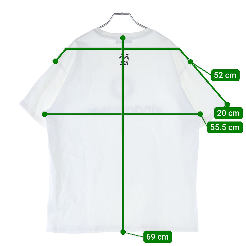 WIND AND SEA(ウィンダンシー) 24AW WDSFC S/S Tee フロントロゴプリント 半袖Tシャツ カットソー ホワイト WDS-O-FCT-24-Q4-CS-02