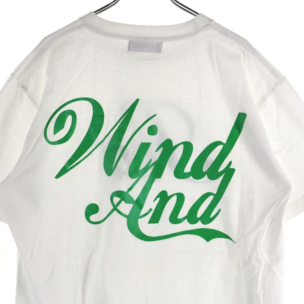 WIND AND SEA(ウィンダンシー) 24AW GLITTER S/S TEE グリッター フロントプリント 半袖Tシャツ カットソー ホワイト WDS-O-TRJ-25-Q1-CS-03