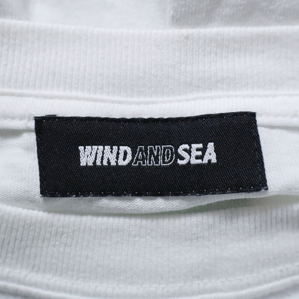 WIND AND SEA(ウィンダンシー) 24AW GLITTER S/S TEE グリッター フロントプリント 半袖Tシャツ カットソー ホワイト WDS-O-TRJ-25-Q1-CS-03