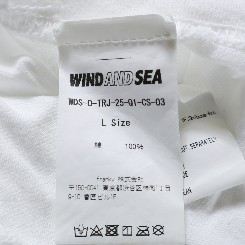 WIND AND SEA(ウィンダンシー) 24AW GLITTER S/S TEE グリッター フロントプリント 半袖Tシャツ カットソー ホワイト WDS-O-TRJ-25-Q1-CS-03
